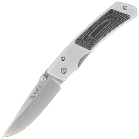 Nóż składany Muela PMC-7M Gray Aluminium / Black Micarta, Satin 440C