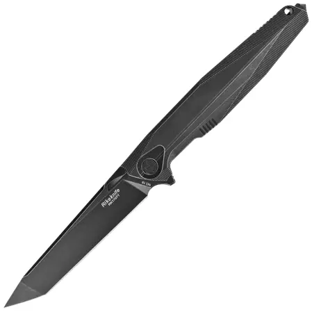 Nóż składany RikeKnife Framelock Black Titanium, Black Stonewashed M390 (RK1707T-BS)
