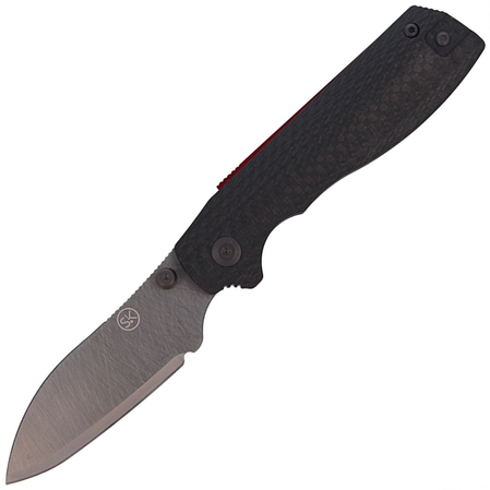 Nóż składany Sandrin Knives Torino V2 Carbon Fiber, Polyhedral Tungsten Carbide 71HRC