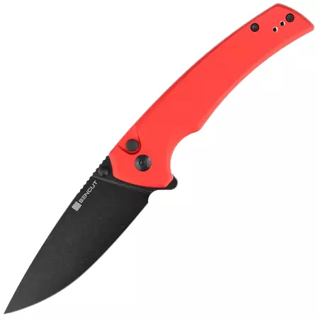 Nóż składany Sencut Serene Red Aluminium, Black Stonewashed D2 (S21022B-2)
