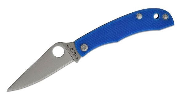 Nóż składany Spyderco Honeybee Blue G10, Satin 12C27 (C137GBLP)