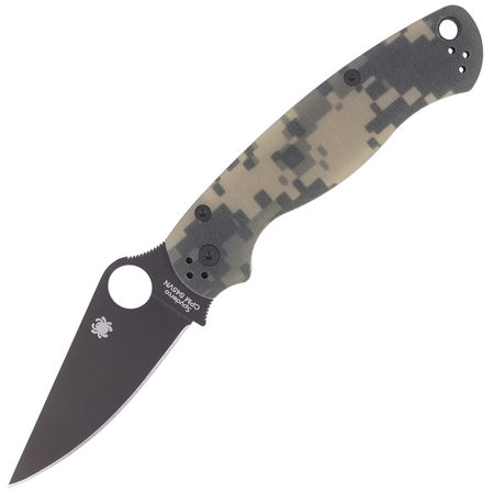 Nóż składany Spyderco Para Military 2 G-10 Camo, Black Blade (C81GPCMOBK2)