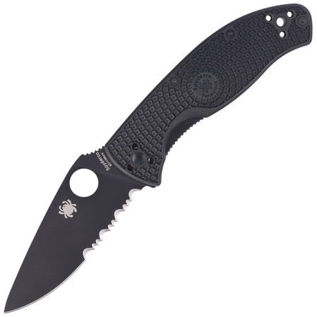 Nóż składany Spyderco Tenacious FRN Black, Black Blade Spyder 8Cr13MoV (C122PSBBK)