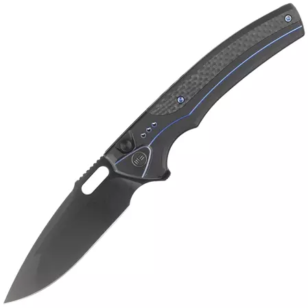 Nóż składany WE Knife Exciton LE No 044/205 Black Titanium / Twill Carbon Fiber, Two-Tone Black CPM 20CV (WE22038A-2)