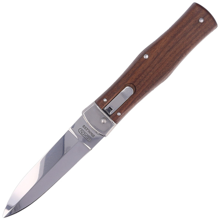 Nóż sprężynowy Mikov Predator Palisander Wood, Mirror, Klips (241-ND-1/N CLIP)